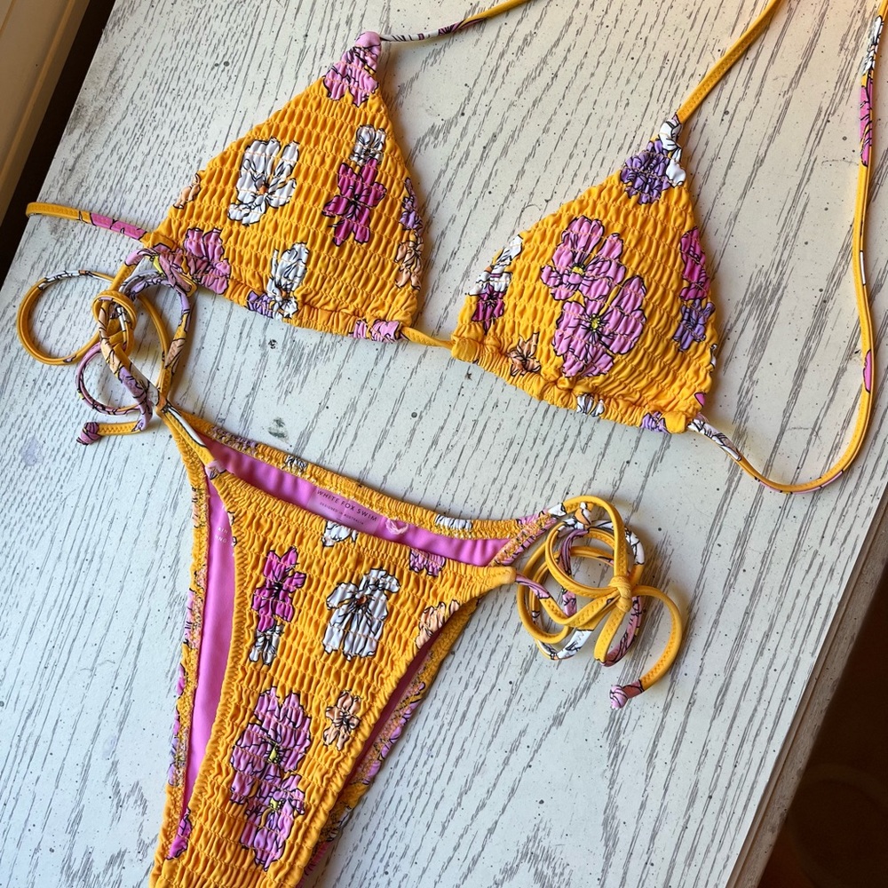 St Lucia Bikini Top and Bottom in Wild Bloom